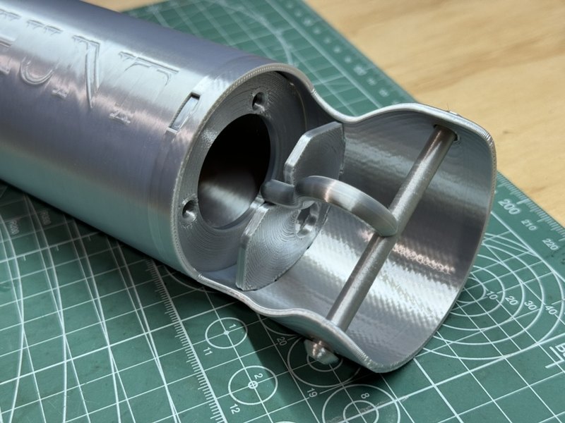 Physical prototype of a product design before manufacture in steel